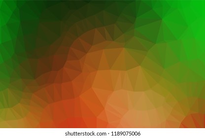 Light Green, Red vector polygonal pattern. A completely new color illustration in a vague style. A completely new template for your business design.