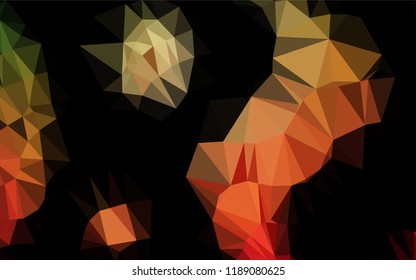 Light Green, Red vector polygonal template. Shining illustration, which consist of triangles. A completely new template for your business design.