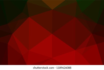 Light Green, Red vector polygonal background. Colorful illustration in abstract style with gradient. The textured pattern can be used for background.