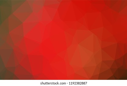 Light Green, Red vector polygonal template. Shining illustration, which consist of triangles. A completely new template for your business design.
