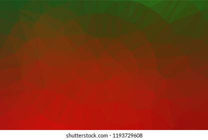 Light Green, Red vector polygonal template. Modern geometrical abstract illustration with gradient. The completely new template can be used for your brand book.