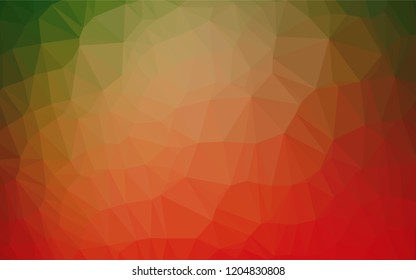Light Green, Red vector polygonal background. A sample with polygonal shapes. The elegant pattern can be used as part of a brand book.