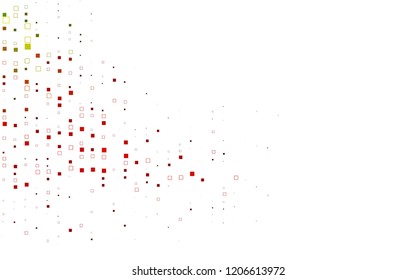 Light Green, Red vector polygonal illustration, which consist of rectangles. Rectangular pattern for your business design. Geometric background in Origami style with gradient. 