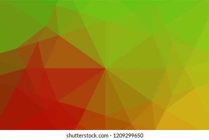 Light Green, Red vector polygonal background. Colorful illustration in abstract style with gradient. Brand new design for your business.