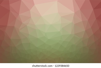 Light Green, Red vector polygonal template. Shining colored illustration in a Brand new style. The textured pattern can be used for background.
