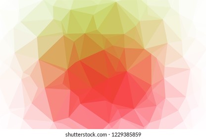 Light Green, Red vector polygonal template. Brand new colored illustration in blurry style with gradient. The template can be used as a background for cell phones.
