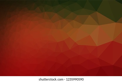 Light Green, Red vector polygonal pattern. A completely new color illustration in a vague style. A new texture for your design.