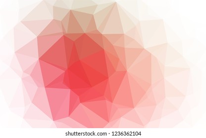 Light Green, Red vector polygonal pattern. Creative geometric illustration in Origami style with gradient. Triangular pattern for your business design.