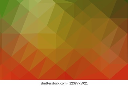 Light Green, Red vector polygonal template. Colorful abstract illustration with gradient. Polygonal design for your web site.