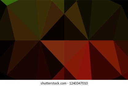 Light Green, Red vector polygonal background. Geometric illustration in Origami style with gradient.  The completely new template can be used for your brand book.