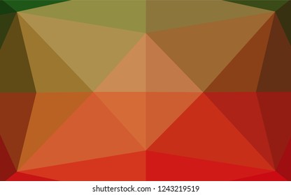 Light Green, Red vector polygonal template. Creative geometric illustration in Origami style with gradient. The textured pattern can be used for background.