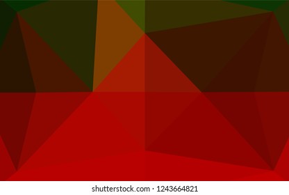 Light Green, Red vector polygonal template. Creative geometric illustration in Origami style with gradient. The best triangular design for your business.