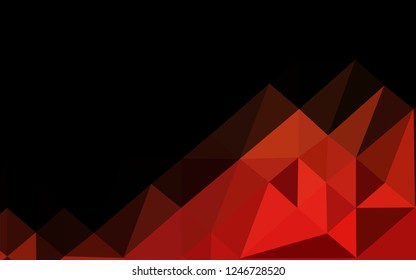 Light Green, Red vector polygonal pattern. Geometric illustration in Origami style with gradient. Brand new design for your business.