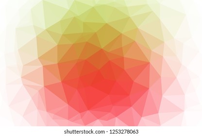 Light Green, Red vector polygonal background. Brand new colored illustration in blurry style with gradient. Brand new design for your business.