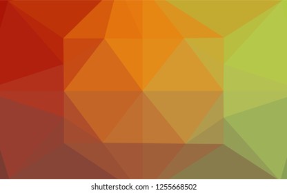 Light Green, Red vector polygonal background. Colorful abstract illustration with gradient. Brand new design for your business.