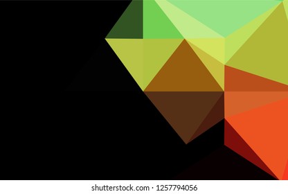 Light Green, Red vector polygonal pattern. Colorful illustration in abstract style with gradient. Triangular pattern for your business design.