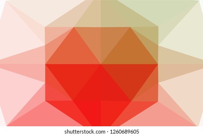Light Green, Red vector polygonal pattern. Triangular geometric sample with gradient.  Triangular pattern for your business design.