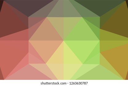 Light Green, Red vector polygonal template. An elegant bright illustration with gradient. A completely new design for your business.