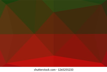 Light Green, Red vector polygonal template. Creative geometric illustration in Origami style with gradient. A completely new template for your business design.