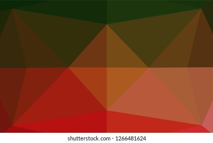 Light Green, Red vector polygonal template. A completely new color illustration in a vague style. A completely new design for your business.