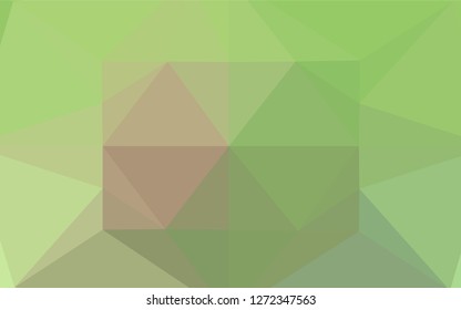 Light Green, Red vector polygonal pattern. Creative illustration in halftone style with gradient. A completely new template for your business design.