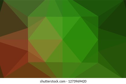 Light Green, Red vector polygonal background. A sample with polygonal shapes. A new texture for your design.