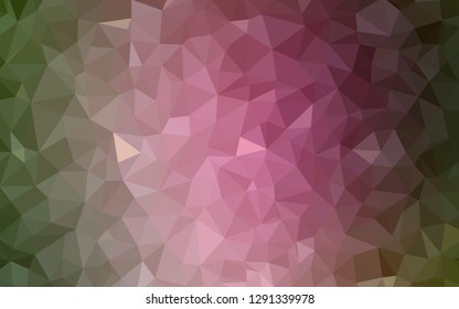 Light Green, Red vector polygonal pattern. Modern abstract illustration with triangles. Textured pattern for your backgrounds.