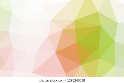 Light Green, Red vector polygonal pattern. A completely new color illustration in a vague style. A completely new template for your business design.