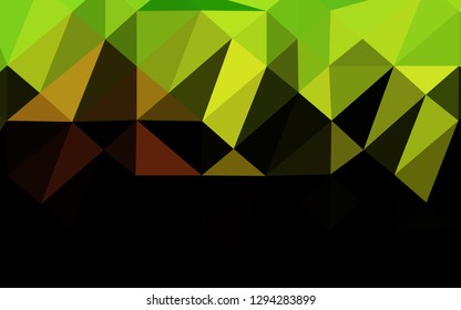 Light Green, Red vector polygonal pattern. Creative illustration in halftone style with gradient. New texture for your design.