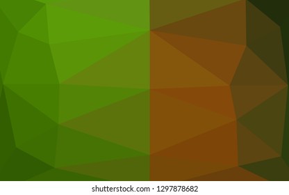Light Green, Red vector polygonal background. Brand new colorful illustration in with gradient. Brand new design for your business.