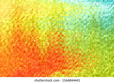 Light Green, Red vector polygonal pattern. Glitter abstract illustration with an elegant triangles. Pattern for a brand book's backdrop.