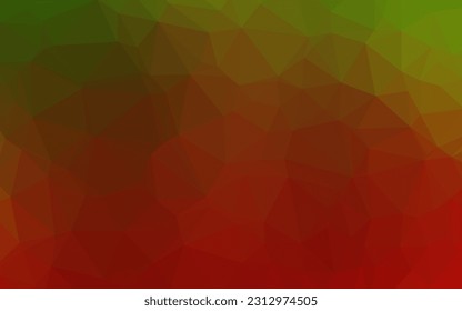 Light Green, Red vector polygonal background. Glitter abstract illustration with an elegant design. Completely new design for your business.
