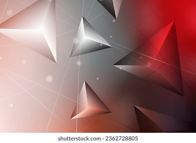 Light Green, Red vector polygonal pattern. Colorful abstract illustration with triangles. Polygonal design for your web site.