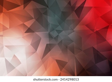 Patrón poligonal vectorial rojo, verde claro. Ilustración colorida en estilo abstracto con triángulos. Plantilla completamente nueva para su banner.