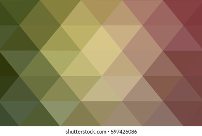 Light Green, Red vector polygonal illustration, which consist of triangles. Triangular pattern for your business design. Geometric background in Origami style with gradient. 