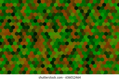 Light Green, Red vector polygonal illustration, which consist of hexagons. Hexagonal design for your business. Creative geometric background in Origami style with gradient