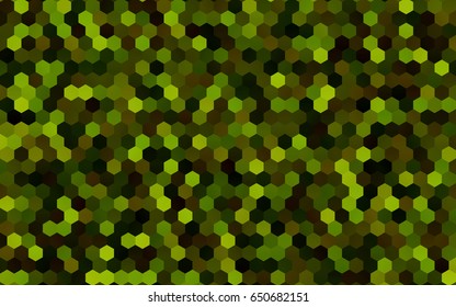 Light Green, Red vector polygonal illustration, which consist of hexagons. Hexagonal pattern for your business design. Geometric background in Origami style with gradient. 