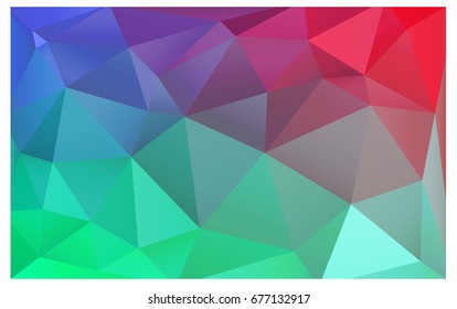 Light Green, Red vector polygonal illustration, which consist of triangles. Triangular design for your business. Creative geometric background in Origami style with gradient