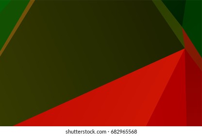 Light Green, Red vector polygonal template. Shining illustration, which consist of triangles. Brand-new design for your business.