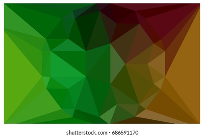 Light Green, Red vector polygonal illustration, which consist of triangles with a gemstone in center. Triangular design of a huge diamond for your business. Creative geometric background of gems.
