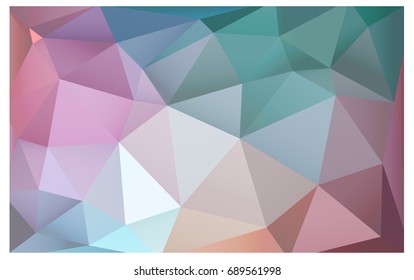 Light Green, Red vector polygonal illustration, which consist of triangles. Triangular pattern for your business design. Geometric background in Origami style with gradient. 