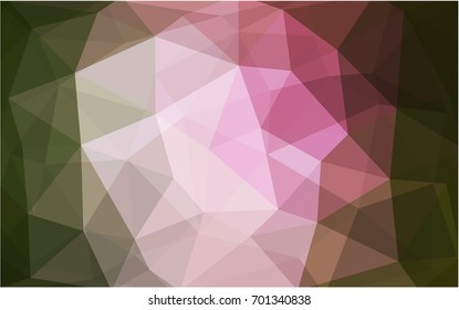 Light Green, Red vector polygonal illustration, which consist of triangles. Triangular design for your business. Creative geometric background in Origami style with gradient