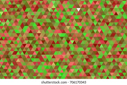 Light Green, Red vector polygonal background. Triangular geometric sample with gradient.  A completely new design for your business.