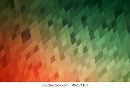 Light Green, Red vector polygonal illustration consisting of rectangles. Rectangular design for your business. Creative geometric background in origami style with gradient.