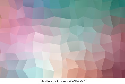 Light Green, Red vector polygonal illustration consisting of rectangles. Rectangular design for your business. Creative geometric background in origami style with gradient.