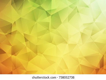 Light Green, Red vector polygonal template. Shining colored illustration in a brand-new style. Brand-new style for your business design.