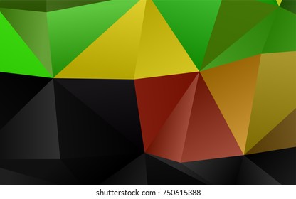 Light Green, Red vector polygonal template. A sample with polygonal shapes. The polygonal design can be used for your web site.