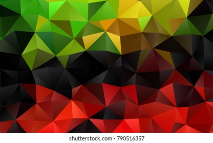 Light Green, Red vector polygonal template. Shining colored illustration in a brand-new style. A completely new design for your business.