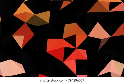 Light Green, Red vector polygonal pattern. Triangular geometric sample with gradient.  Brand-new design for your business.