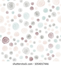 Light Green, Red vector seamless doodle blurred background. Colorful abstract illustration with flowers in doodle style. Hand painted design for web, wrapping, wallpaper.